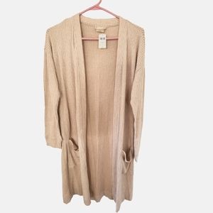 NWT Soma BRUSHED COZY Rib Duster in hush and pink tint Size small